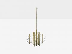 Gaetano Sciolari Gaetano Sciolari Brass Metal Glass Pendant Lights Italy 1970s - 4263936