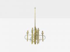Gaetano Sciolari Gaetano Sciolari Brass Metal Glass Pendant Lights Italy 1970s - 4263940