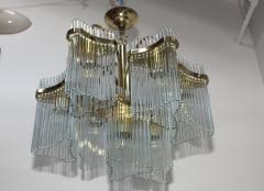 Gaetano Sciolari Gaetano Sciolari Glass Rods And Brass Chandelier - 1341193