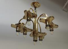 Gaetano Sciolari Gaetano Sciolari Glass Rods And Brass Chandelier - 1341211