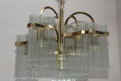 Gaetano Sciolari Gaetano Sciolari Glass Rods And Brass Chandelier - 1341213