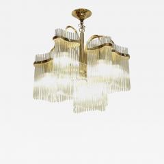 Gaetano Sciolari Gaetano Sciolari Glass Rods And Brass Chandelier - 1344577