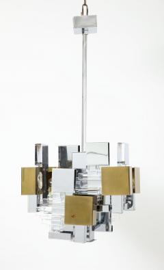 Gaetano Sciolari Gaetano Sciolari Italian Modern Cubist chandelier - 2915317