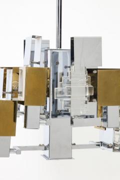 Gaetano Sciolari Gaetano Sciolari Italian Modern Cubist chandelier - 2915319