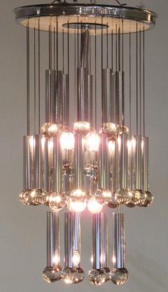 Gaetano Sciolari Gaetano Sciolari Mid Century Italian Modern Polished Chrome Chandelier - 4272723