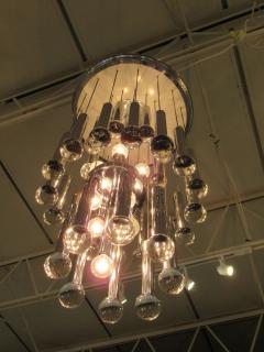 Gaetano Sciolari Gaetano Sciolari Mid Century Italian Modern Polished Chrome Chandelier - 4272725