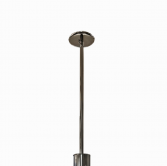 Gaetano Sciolari Gaetano Sciolari Modernist Chrome and Brushed Aluminum Chandelier 1960s - 4262626