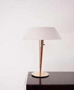 Gaetano Sciolari Gaetano Sciolari fine table lamp brass walnut white plexiglass mod A 1 1960 - 4131802