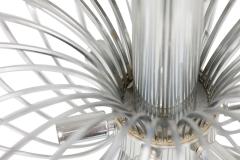 Gaetano Sciolari Gaetano Sciolari for Lightolier Italian Mid Century Round Metal Cage Chandelier - 4272659
