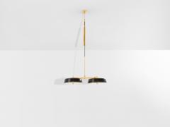 Gaetano Sciolari Gaetano Sciolari for Stilnovo painted metal brass pulley chandelier 1950 - 4454030