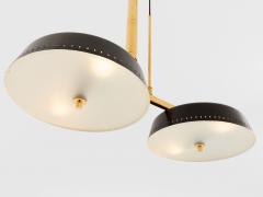 Gaetano Sciolari Gaetano Sciolari for Stilnovo painted metal brass pulley chandelier 1950 - 4454031