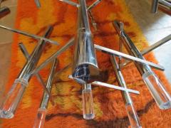 Gaetano Sciolari Gorgeous Gaetano Sciolari 1970s Chrome and Lucite Chandelier Midcentury - 1495638