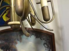 Gaetano Sciolari Italian Brutalist Brass and Bakelite Chandelier by Nucleo Forme - 4108196