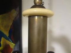 Gaetano Sciolari Italian Brutalist Brass and Bakelite Chandelier by Nucleo Forme - 4108220