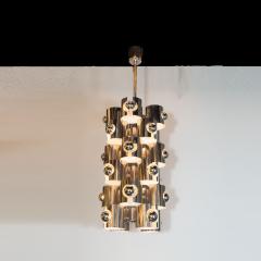 Gaetano Sciolari Italian Mid Century Modern Sculptural Polished Chrome Chandelier by Sciolari - 1459871