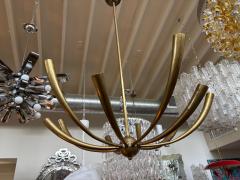 Gaetano Sciolari Italian Modern Brass Chandelier - 4702129
