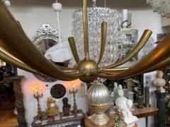 Gaetano Sciolari Italian Modern Brass Chandelier - 4702173
