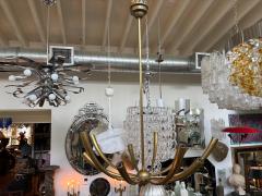 Gaetano Sciolari Italian Modern Brass Chandelier - 4702198