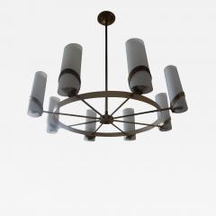 Gaetano Sciolari Italian Modern Brass and Glass Chandelier - 3671814