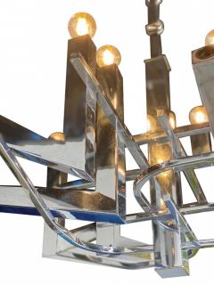 Gaetano Sciolari Italian Modern Polished Chrome 12 Light Chandelier Sciolari - 4162351