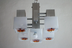 Gaetano Sciolari Italian Space Age Cubic Chandelier by Gaetano Sciolari for Mazzega 1970s - 2601781