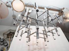 Gaetano Sciolari Mid Century Chrome and Lucite Segment Chandelier by Gaetano Sciolari - 1460987