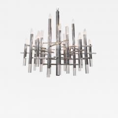Gaetano Sciolari Mid Century Chrome and Lucite Segment Chandelier by Gaetano Sciolari - 1462928
