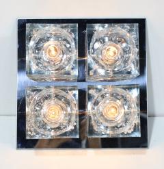 Gaetano Sciolari Murano Block Glass Sconce or Ceiling Light by Gaetano Sciolari for Lightolier - 4725479