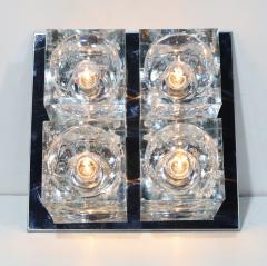 Gaetano Sciolari Murano Block Glass Sconce or Ceiling Light by Gaetano Sciolari for Lightolier - 4725480