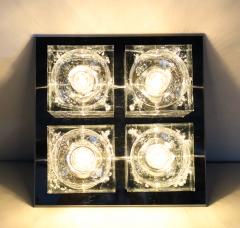 Gaetano Sciolari Murano Block Glass Sconce or Ceiling Light by Gaetano Sciolari for Lightolier - 4725482
