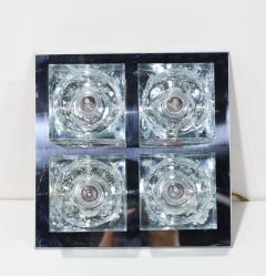 Gaetano Sciolari Murano Block Glass Sconce or Ceiling Light by Gaetano Sciolari for Lightolier - 4725483