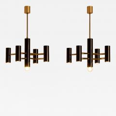 Gaetano Sciolari Pair Ceiling Lamps by Gaetano Sciolari for Boulanger Italy 1970s - 4412032