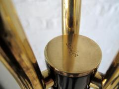 Gaetano Sciolari Pair of Floor Lamps in Glass Brass and Marble - 530913