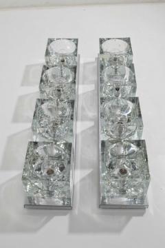 Gaetano Sciolari Pair of Midcentury Wall Lights with Cubist Design by Sciolari for Lightolier - 3205115