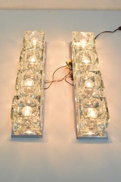 Gaetano Sciolari Pair of Midcentury Wall Lights with Cubist Design by Sciolari for Lightolier - 3205117