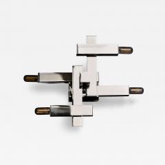 Gaetano Sciolari Pair of Small Cubic Chrome Wall Sconces by Gaetano Sciolari - 4713827