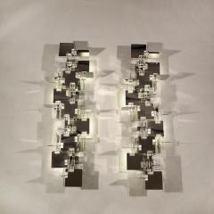 Gaetano Sciolari Pair of sculptural cubic wall lights - 2500264