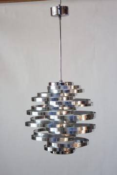 Gaetano Sciolari Polished Aluminum Cyclone Pendant Fixture by Gaetano Sciolari - 567427