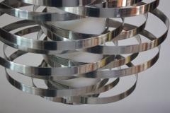 Gaetano Sciolari Polished Aluminum Cyclone Pendant Fixture by Gaetano Sciolari - 567434