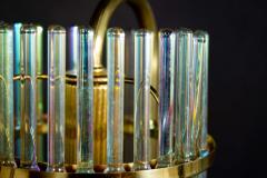 Gaetano Sciolari Rainbow Crystal Rod and Brass Chandelier or Lantern by Gaetano Sciolari 1960s - 1910358