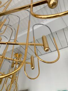 Gaetano Sciolari XXL Brass Chandelier Astrolab by Sciolari Italy 1970s - 1054213