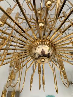 Gaetano Sciolari XXL Brass Chandelier Astrolab by Sciolari Italy 1970s - 1054216