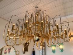 Gaetano Sciolari XXL Brass Chandelier Astrolab by Sciolari Italy 1970s - 1054221