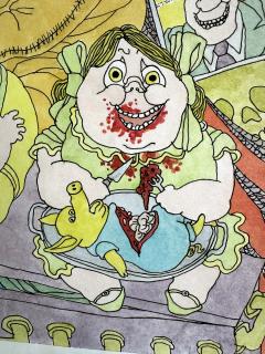 Gahan Wilson Grotesque Monsters Demons Eating Human Flesh - 4391187