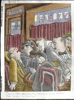 Gahan Wilson Macabre Bar Scene Drunks School of Charles Addams Playboy Cartoon - 3647767