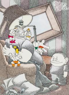 Gahan Wilson Macabre Cartoon Childrens Toys Attack Father Playboy Cartoon - 4257778