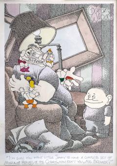 Gahan Wilson Macabre Cartoon Childrens Toys Attack Father Playboy Cartoon - 4259381