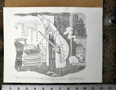 Gahan Wilson Macabre Sacrifice in the Office New Yorker Cartoon Dark Humor - 4202045