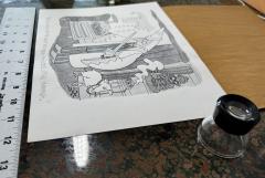 Gahan Wilson Macabre Sacrifice in the Office New Yorker Cartoon Dark Humor - 4202047