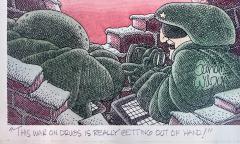 Gahan Wilson Original Gahan Wilson Artwork War on Drugs is Really Getting Out of Hand - 4597194
